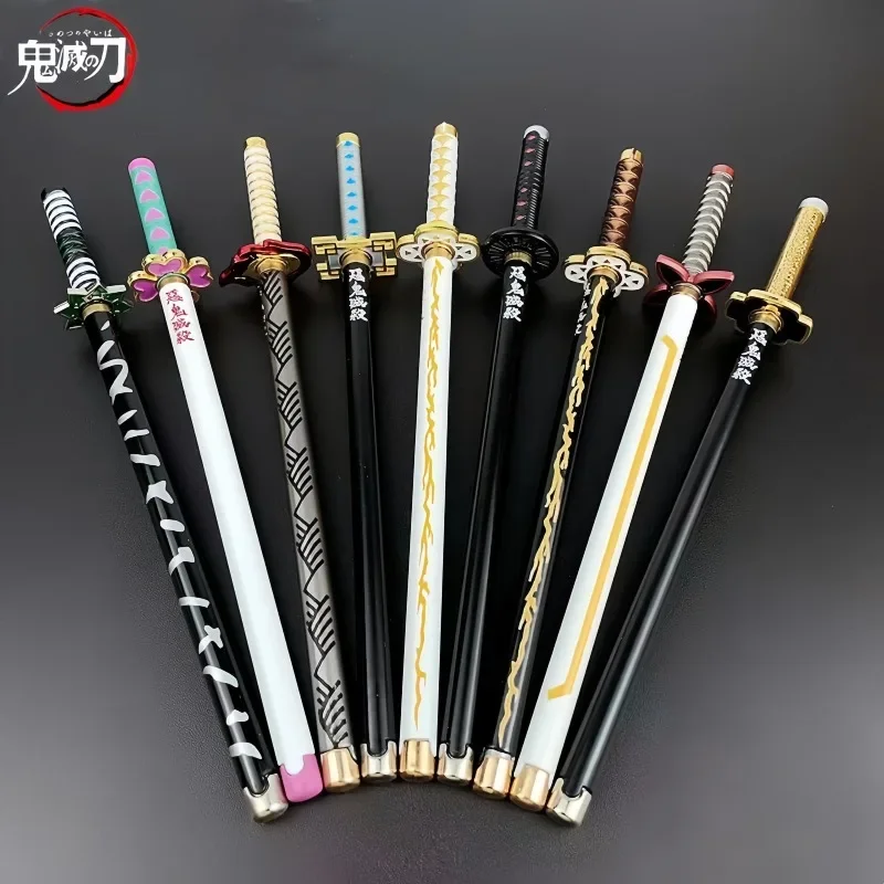 2026***17 Stile Japan Anime Demon Slayer Modell Gelstift 0,5mm Schwarze Nachfüllung Cosplay Requisite Kinder Schüler Geschenk SlayerWaffe Schwert