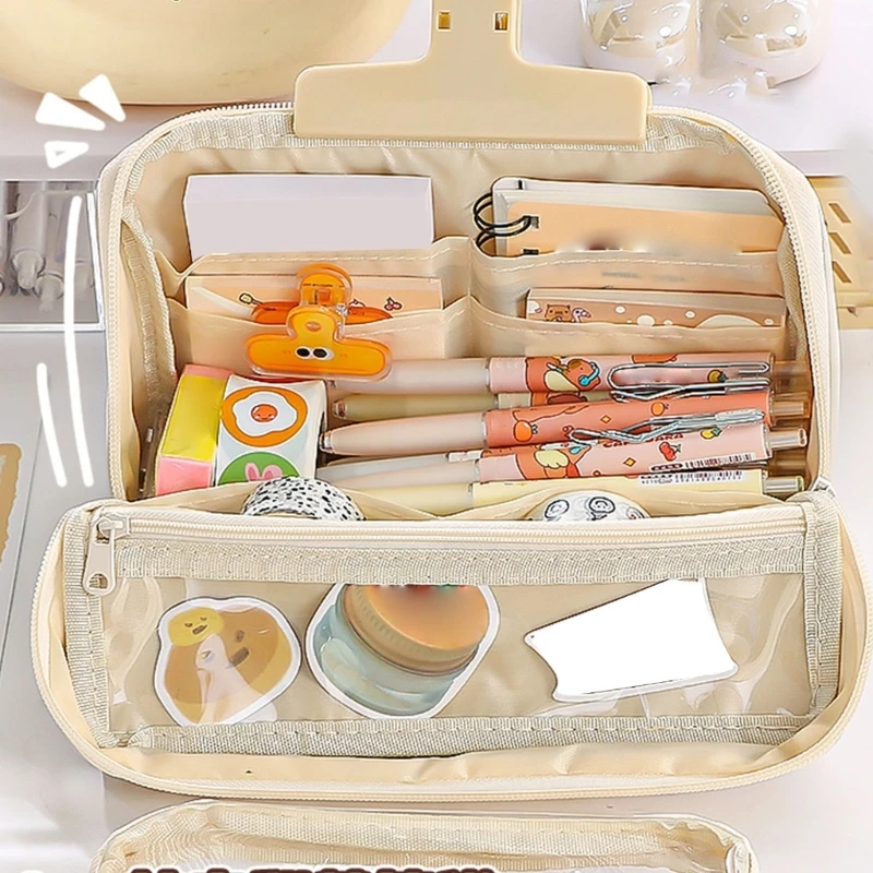 Estuche lápiz capacidad 9 compartimentos bolsas lápiz lápiz