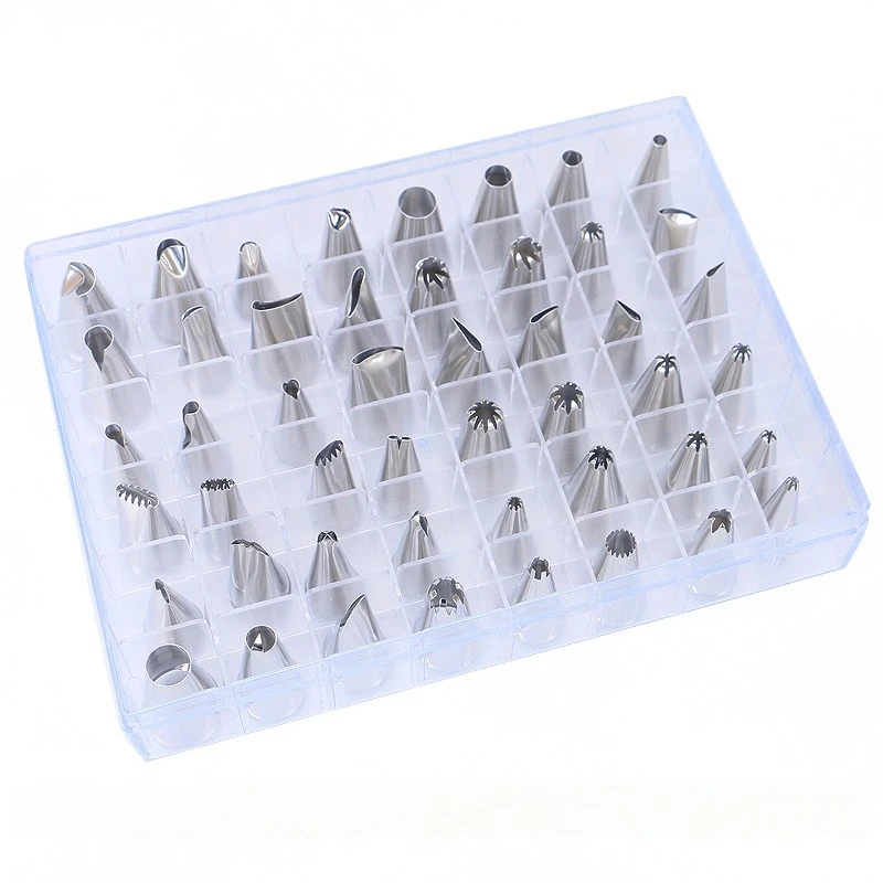 Full Set of Piping Nozzles, Baking 304 Stainless Steel 48-head Korean Cake Cream Nozzles, Baking Tools
