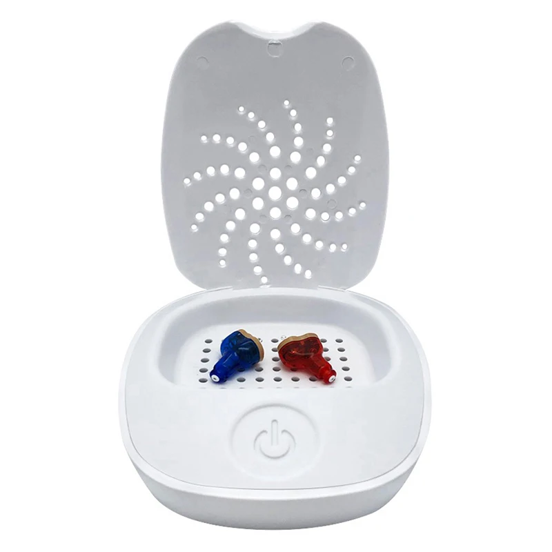 1PC One ‑ Button Electric USB Drying Box Headphone Dehumidifier Moisture Proof Hearing Aid Dryer Case with USB Cable