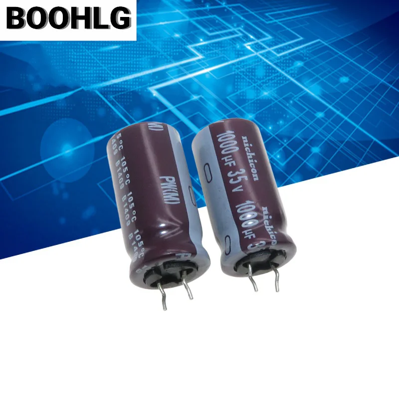 5PCS 1000UF 35V Nichicon capacitor 35V 1000UF 12.5X25 PW high frequency low resistance short pin