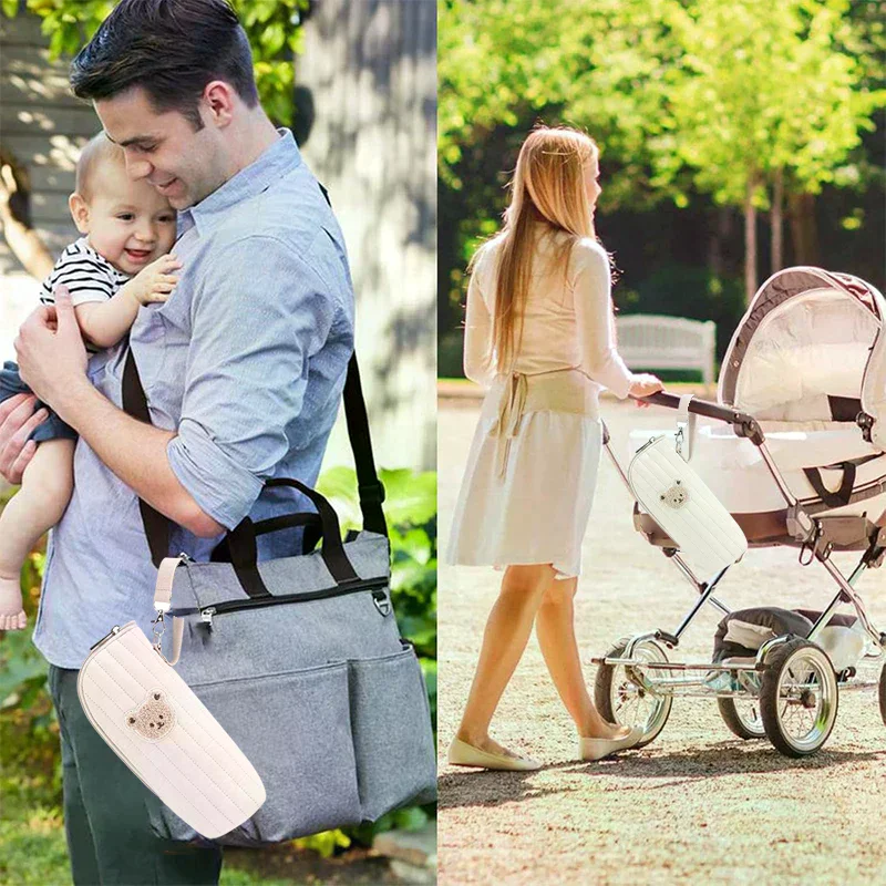 Tas Botol Bayi Terisolasi, Gaya Beruang yang Menggemaskan, Tempat Botol Bayi Termal, Tas Pengangkut ASI, Mudah Dibersihkan