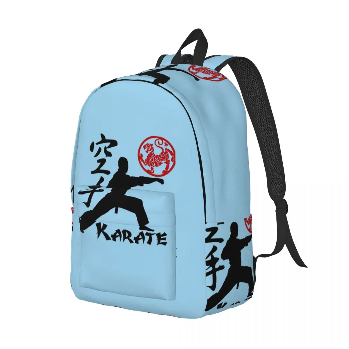 Karate Sticker Backpack Daypack Large Capacity Kids BookBag School Bag Shoulder Bags for Men Women