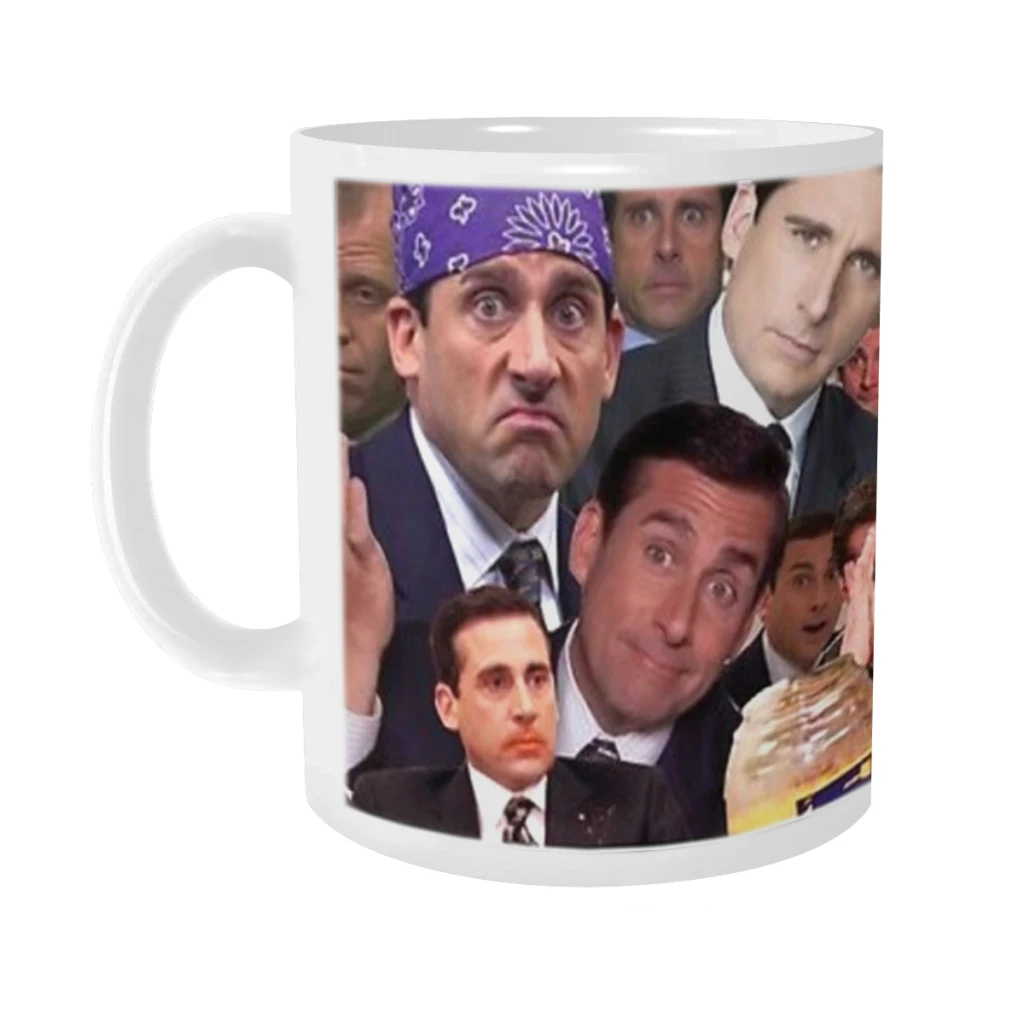 Michael Scott Collage Ceramics Coffee Mugs Tea Cup Milk Cups Gifts Drinkware Coffeeware