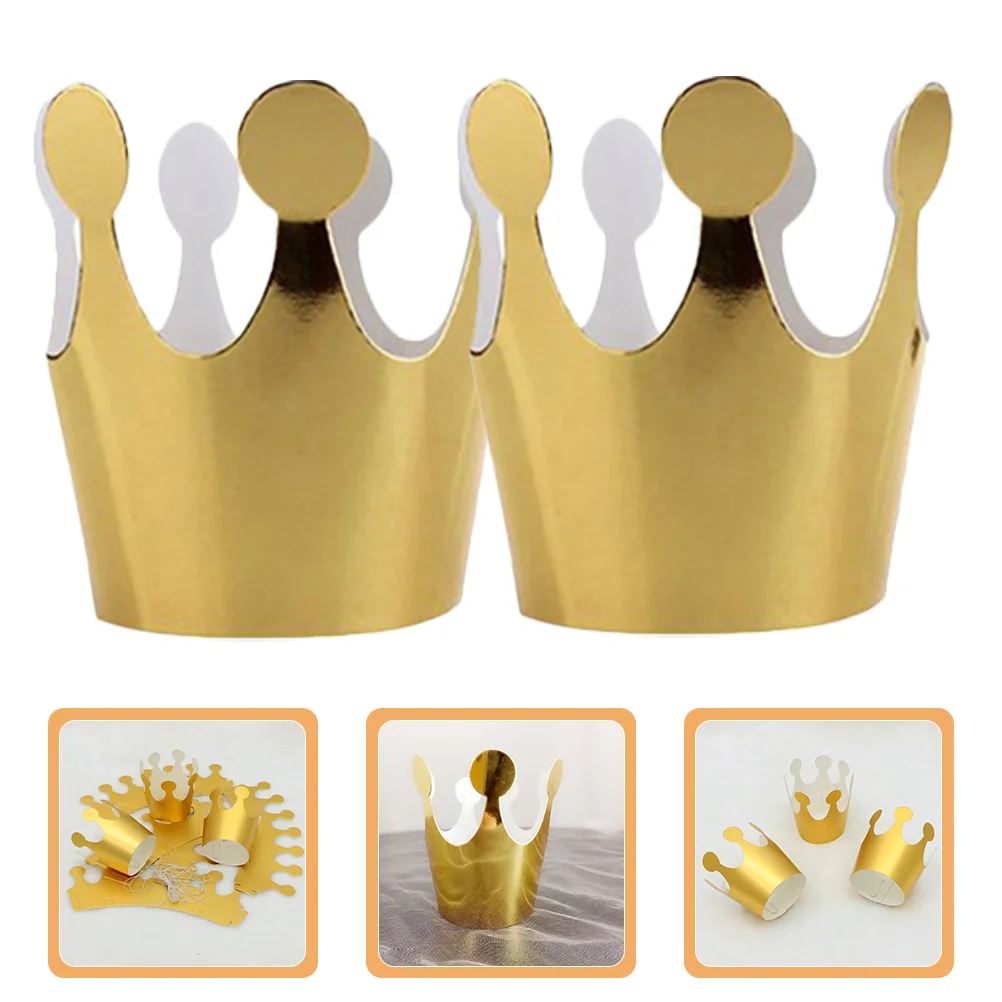 

20 Pcs Birthday Hat Paper Crowns Children Party Headwear Make up Toddler for Kids Gift Baby Hats