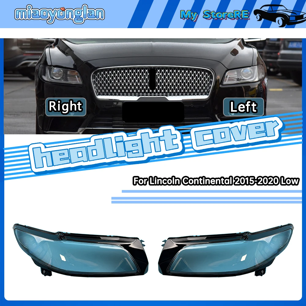 

Transparent Headlamp Cover Lamp Shade Front Headlight Shell Lampshade Lens Shell For Lincoln Continental 2015-2020 Low