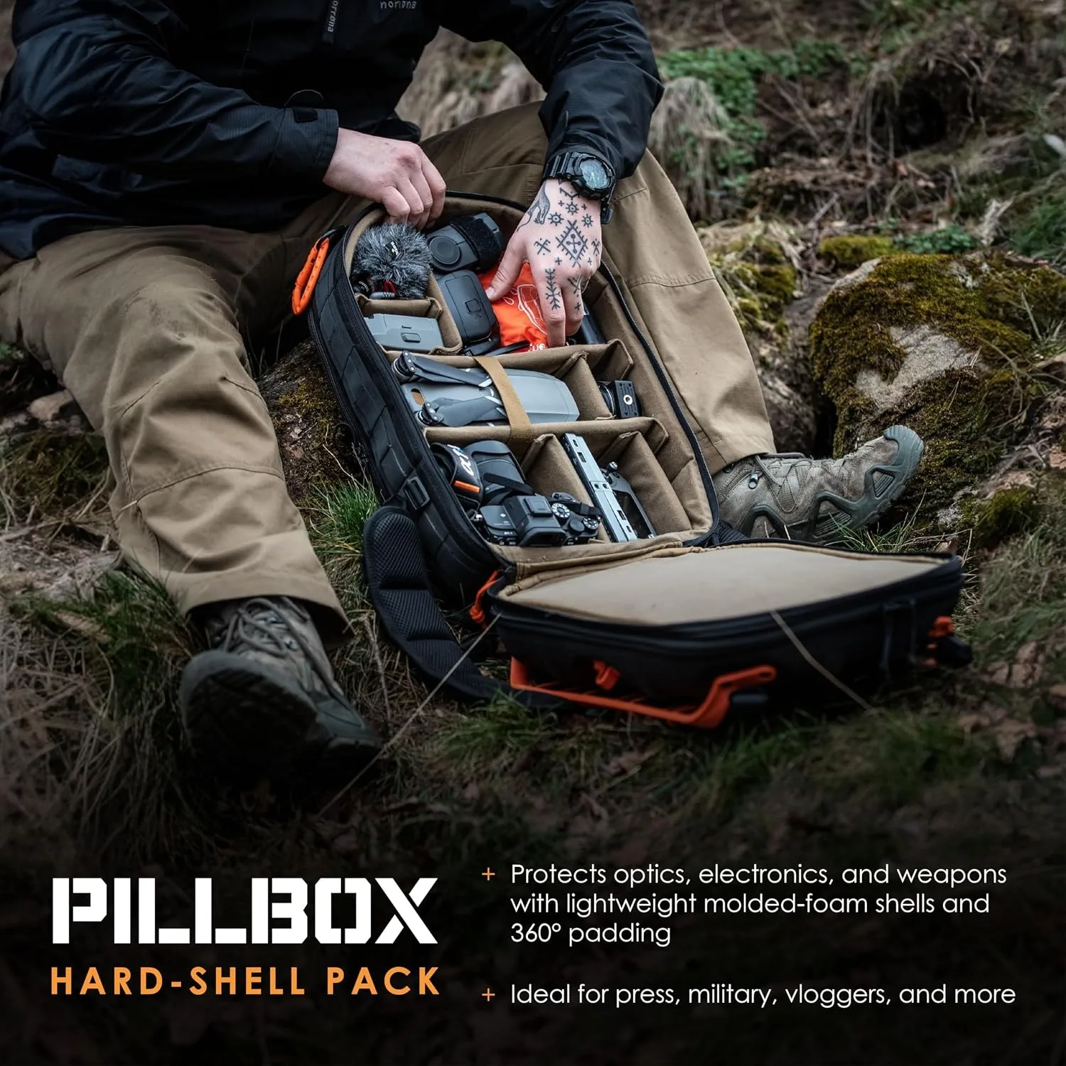 4 Pillbox(TM) Thermocap Photo-Daypack - Coyote