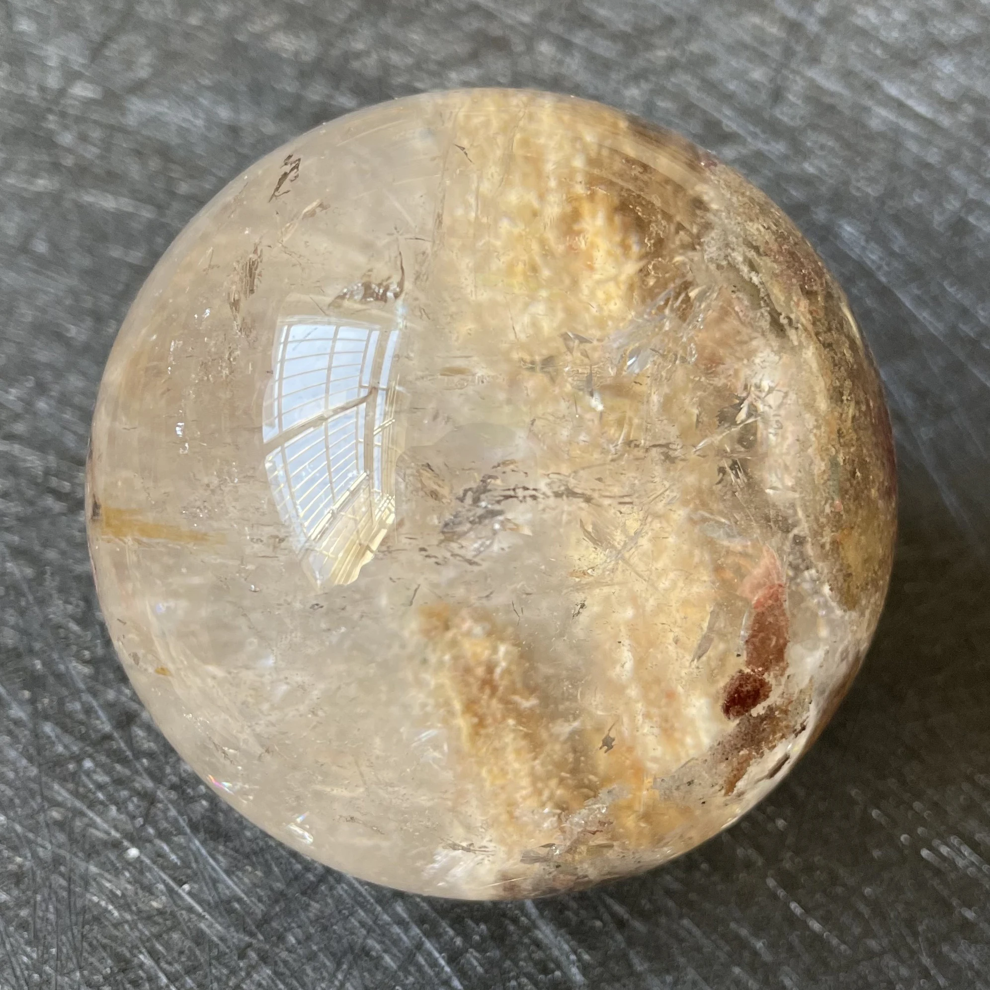 Boule de Clip Naturel de 453g, Sphère Fantôme Verte, Décoration de Roche Tourmaline, Quartz Rugueux Poli, Pierre de Guérison A23