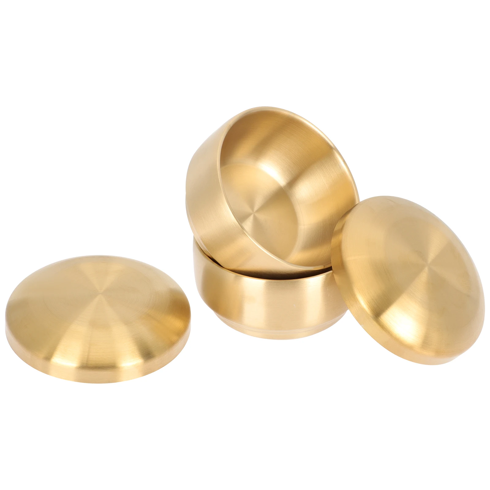 2 pcs Stainless Steel Double Layer Rice Bowl Portable Soup Container For Home Hotel Restaurant Food Storage Bowl Kitchen Barware