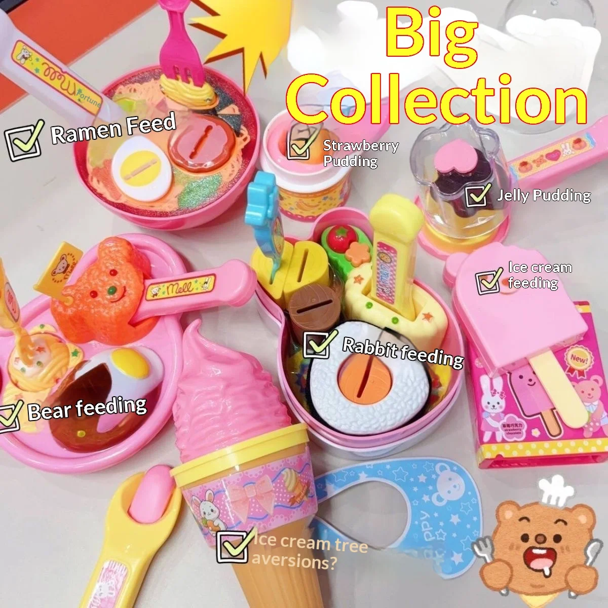 لعبة شعبية إحساس الإنترنت مجموعة كاملة من صندوق رامين بينتو بودنغ شعبية التظاهر اللعب على الطريقة اليابانية لعب الأدوار للأطفال #1