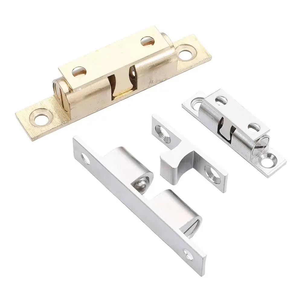 1 قطعة مزدوجة الربيع الصلب الكرة حبة قفل النحاس النحاس 40/50/60/70 مللي متر مصد الباب المثبط العازلة خزانة التوتر مزلاج #3