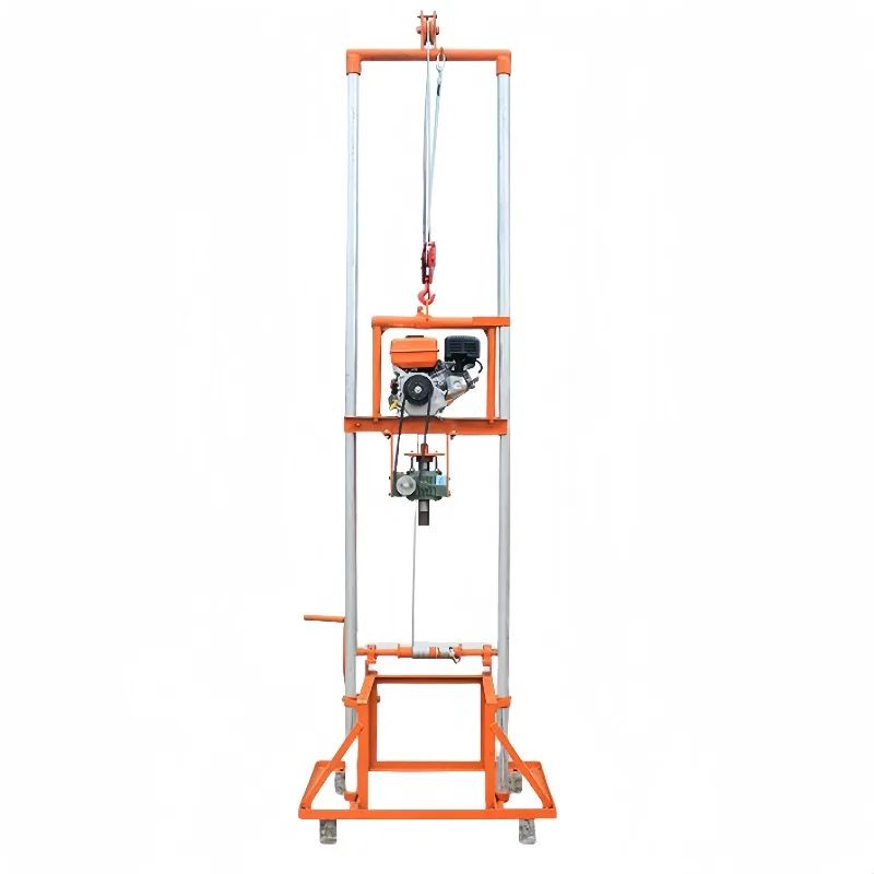 

100-Meter rotary drilling rig with 220-volt motor and water for water well drilling