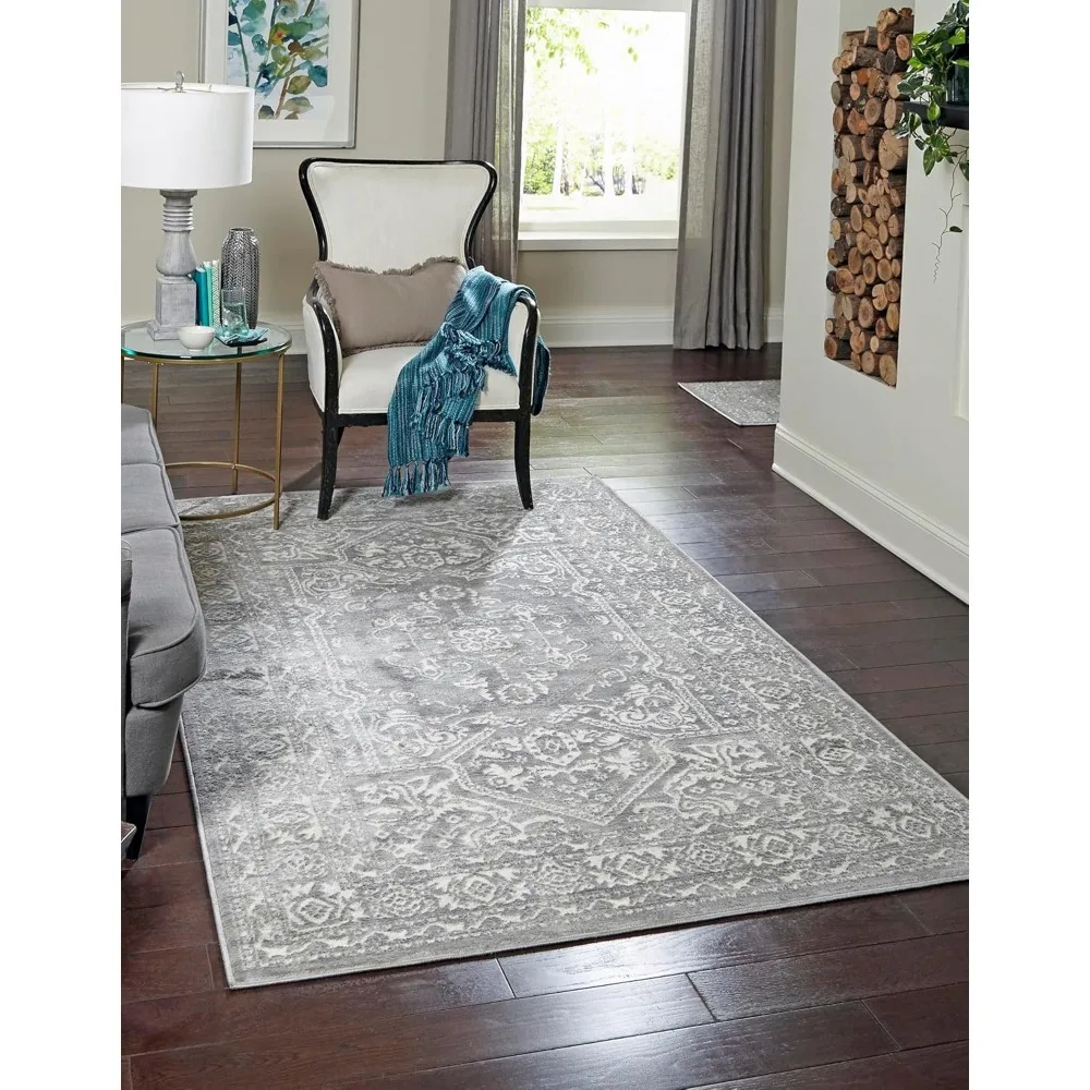 

Ковер Rugs.com Boston Collection — серый ковер с низким ворсом размером 9 x 12 футов, идеально подходящий для гостиных, больших столовых, открытых полов