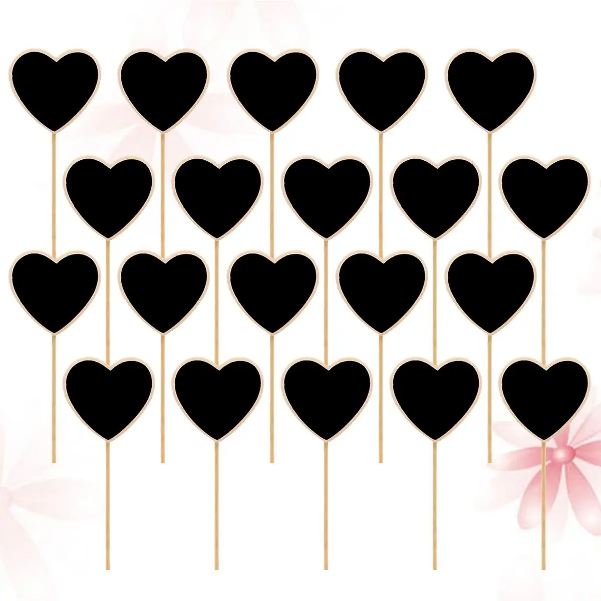 20 Pcs Premium Wooden Mini Chalkboard Toppers Blackboard Garden Decorations Plant Signage Wedding Table Number Labels Floral