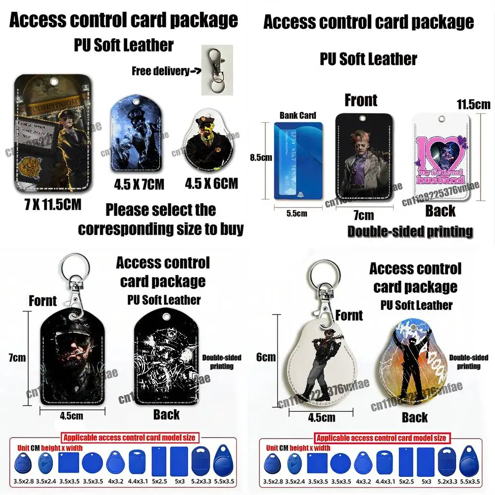 For Leland Coyle T-The Outlast Trials ID Clips Credit Bank Access Subway Bus Elevator Small Card Holder Cover Keychain