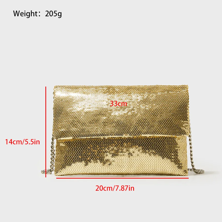 Fashion Sequins lady Clutches 2023 new women Shoulder Bag Luxury Chain Handbags Small ladies Crossbody bags Party Evening Bag