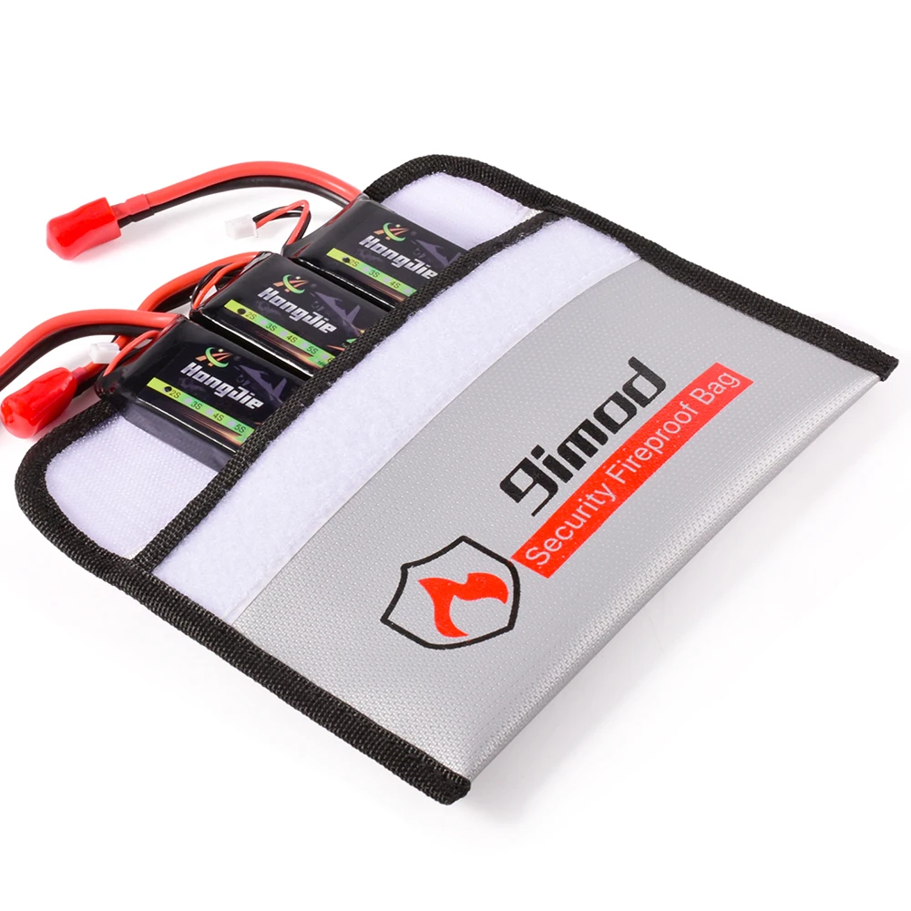 9imod 5x8 inch Portable Fireproof Bag Explosion-Proof Waterproof Lipo Battery Safety Bag Document Currency Keys Fireproof Bag