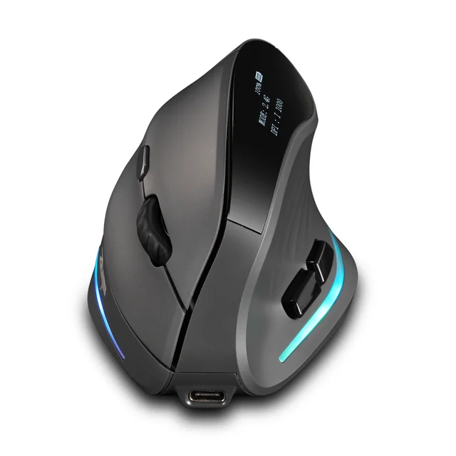 Mouse Vertical Ergonômico Sem Fio Lefon 2.4G Recarregável para Jogos, PC, Laptop, MacOS, Escritório - Modelos F35C/F35B/F35