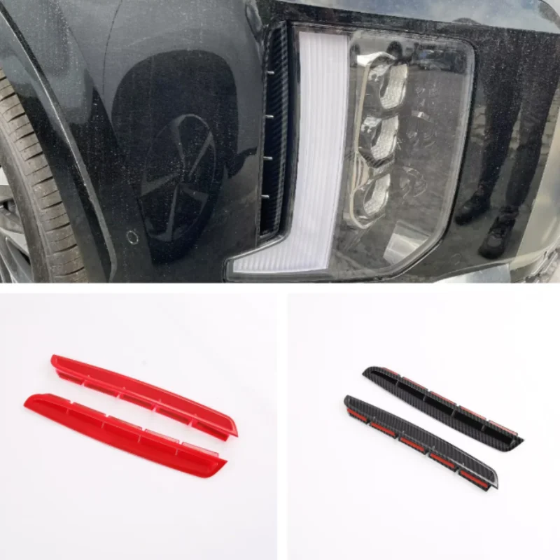 

Abs Plastic Carbon Car Front Hood Trim Strip Cover For Hyundai Palisade Accessories 2022-2023 Car Decoration Modeling Sticker