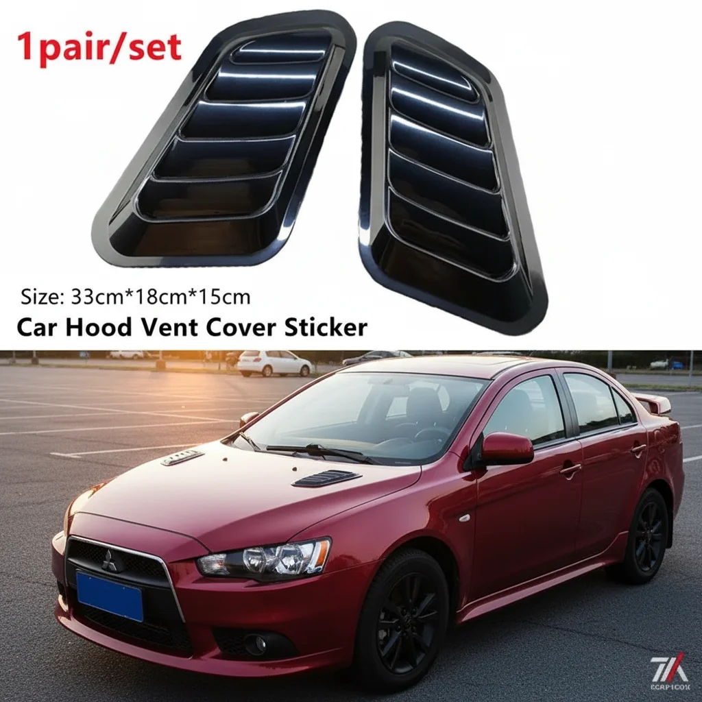Universal Car Sticker Air Flow Intake Hood Vent Cover 1 Pair Car Accessories