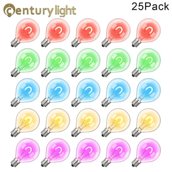 G40 RGB Led Filament Ampul 1 W Küre Topu Lamba Dize Işık Renkli Yedek Ampul E12 Taban 220 V Cam Mini Dekorasyon Işıkları