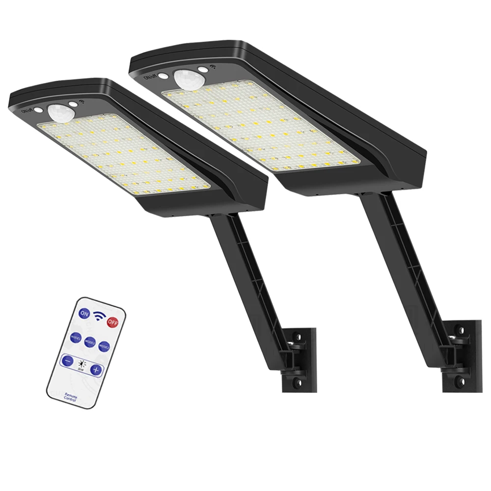 

800lm 56Led Solar Light Outdoor Waterproof Lighting For Garden Wall Path Rotable Pole Lamp 3 Modes