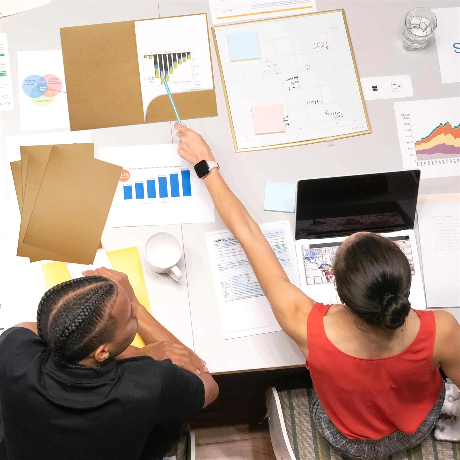 10 قطعة مجلد عرض كرافت مع جيب 350 جرام/م2 مجلد عرض سميك للأعمال والسفر والمدرسة والمكتب والمنزل