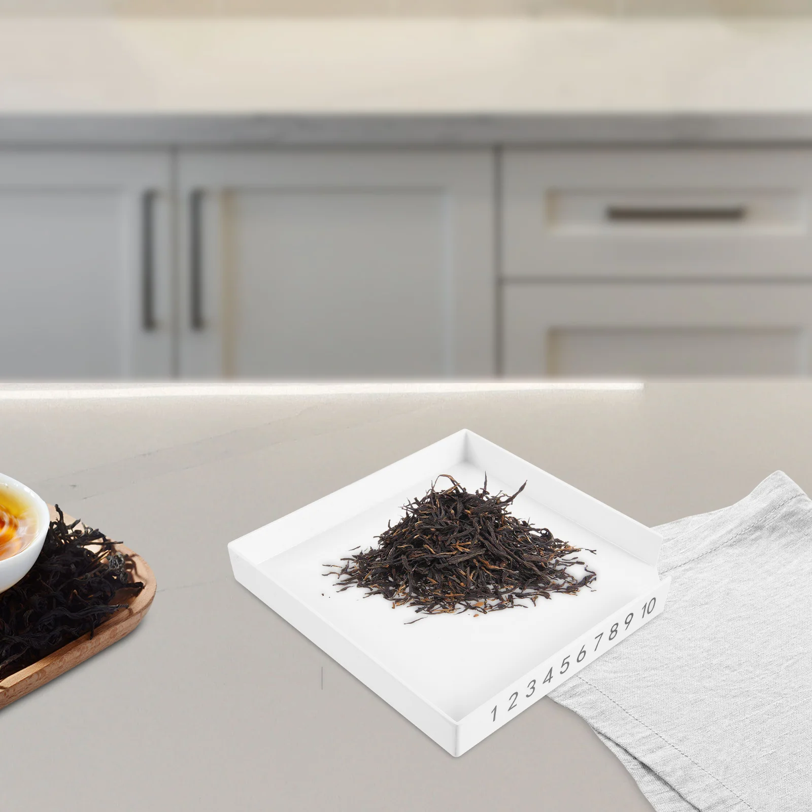 

Tea Tray Smooth Surface Compact Size Practical for Tea Evaluation Room Household Teaware Holder Vintage Decorative Plate