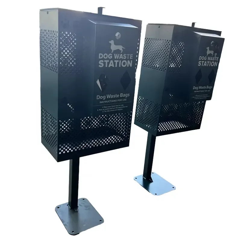 Compact Outdoor Pet Waste Bin Combo Dog Poop Bag Dispenser & Bin with Reflective Sign 240L Capacity Customizable Size