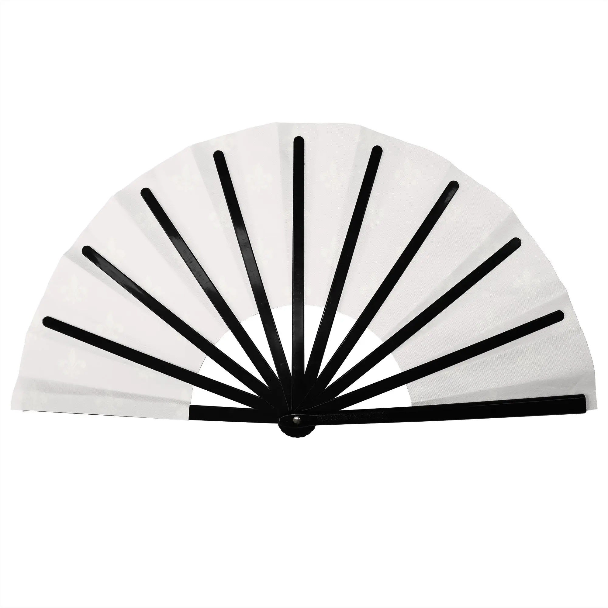 Simple Fleur De Lis Hand Fan Promotional Gift Wedding Burgundy Red Gold Lily Flower Durable Folding Fans Unique Bulk Pack Fan