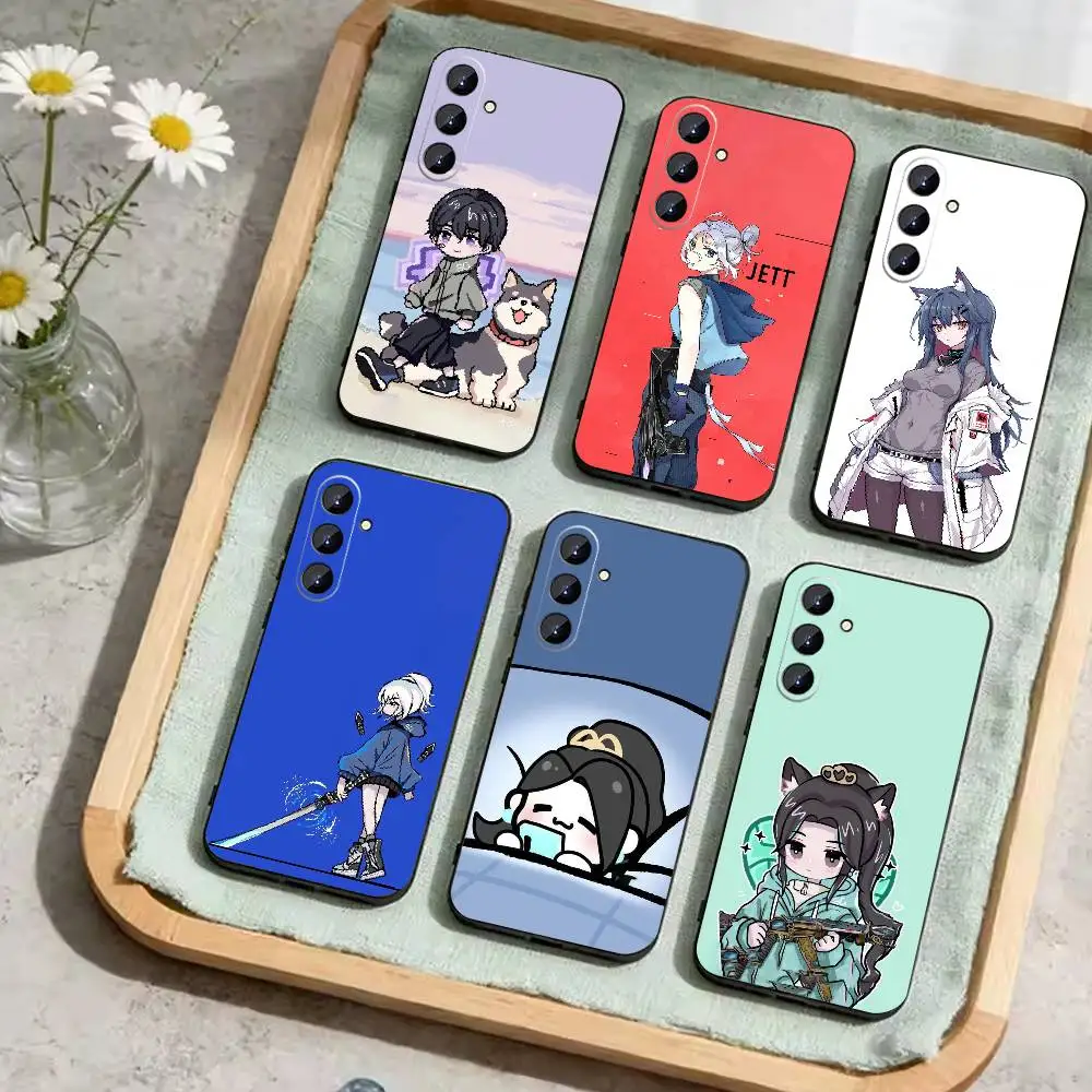 

Cute Trendy Wuxia Phone Case For Samsung Galaxy A73,21,22,32,71,53,52,51,80,5G Soft Black Cover