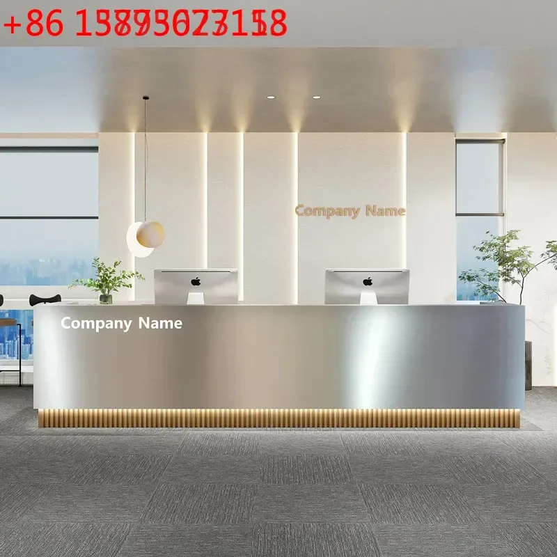 

Compact Reception Desks Tables Salon Counter Clothing Store Customer Reception Desk Cash Muebles Para Oficina Trendy Furniture