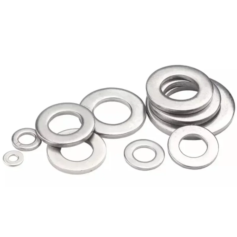 2000pcs/Lot 304 Stainless Steel M3 Flat Washers GB97 Spring Silvery White Metal Plain Gaskets