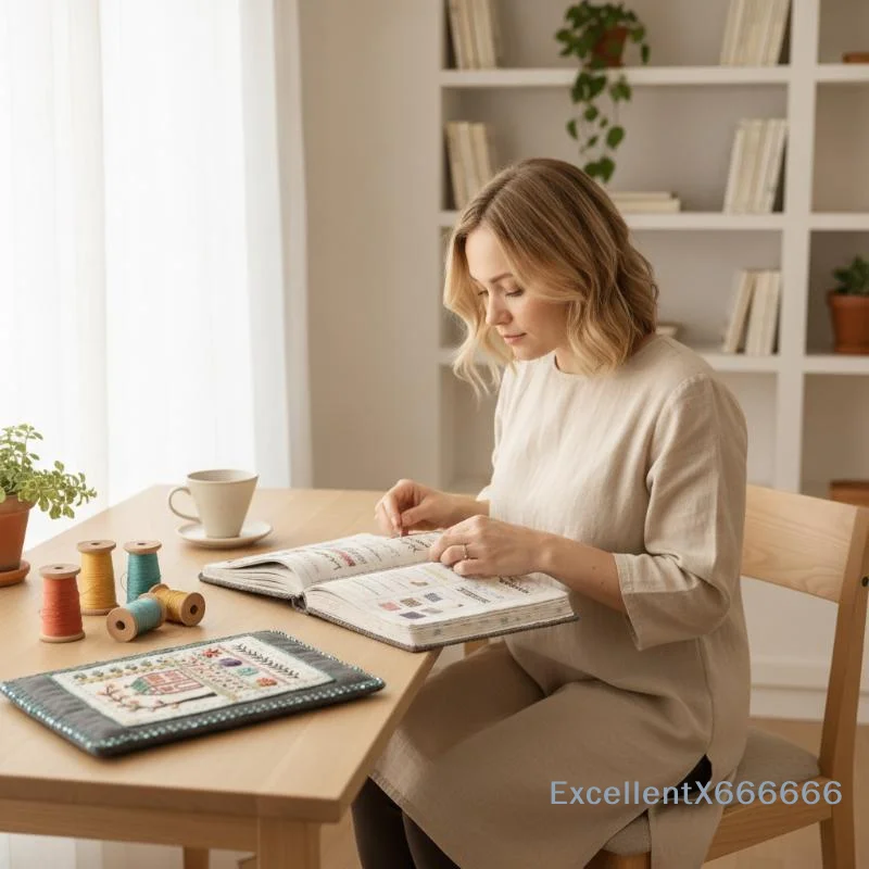 DIY Hand Sewing Embroidery Practice Book for New Learners Easy-to-Follow Guide to Improve Basic Stitching Craft Skills