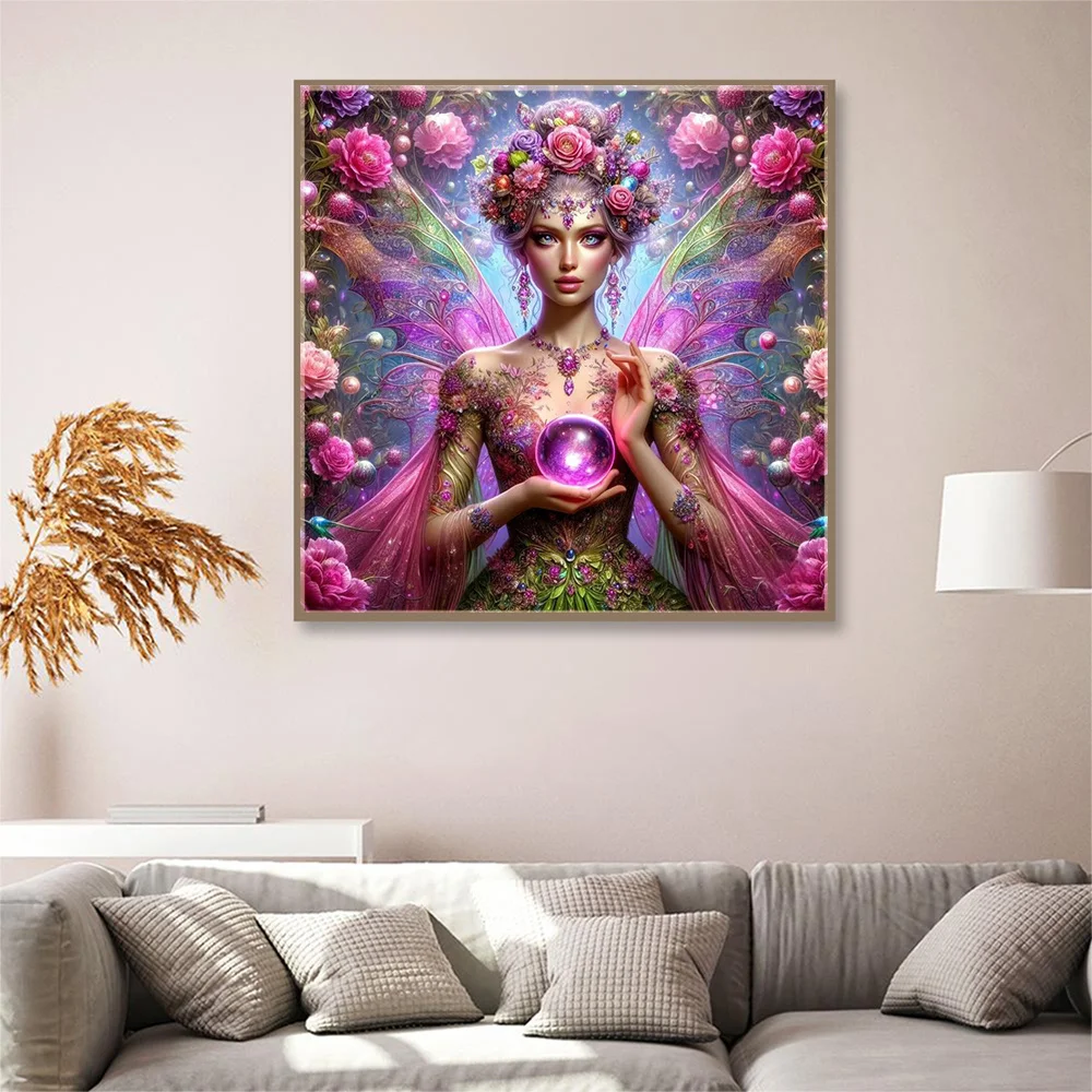 Momoart Woman Diamond Painting Portrait New Arrival Full Square Round Diamond Mosaic Peony Flower Needlework Wall Art