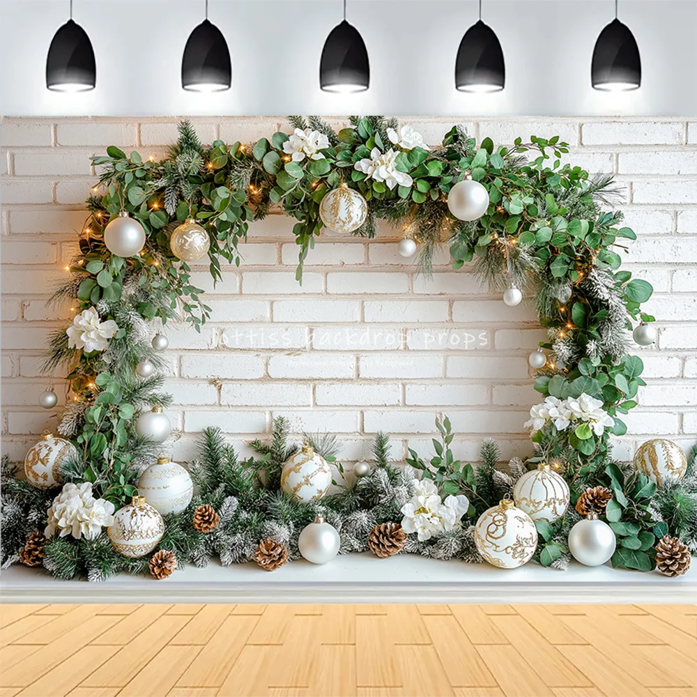 Winter Christmas Atmosphere Windows Photography Background Merry Christmas Glow Christmas Little Studio Backdrops AG-03