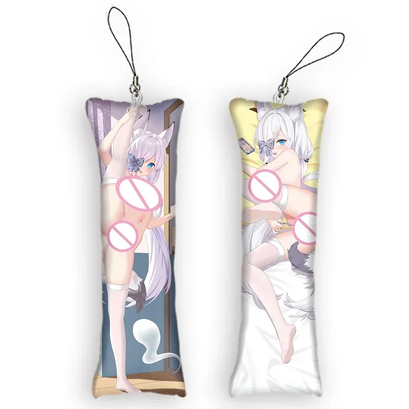 

Fashion4x12cm Kasumi Cute Dakimakura Mini Keychain Anime Azur Lane Theme Key Chain Backpack Small Pillow Pendant Birthday Gift