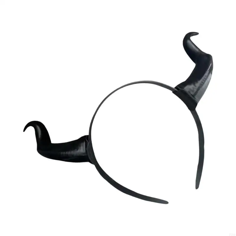 77 He Devil Horns Anime Hair Hoop ręcznie robione pałąki na głowę ciemnego rogu dla Con