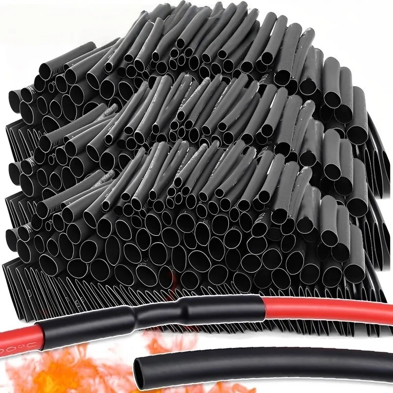 127/165/328/560/650/800pcs Heat Shrink Tubing Kit 2:1 Shrinkable Wire Shrinking Wrap Wire Connect Cover Cable Repair Protection