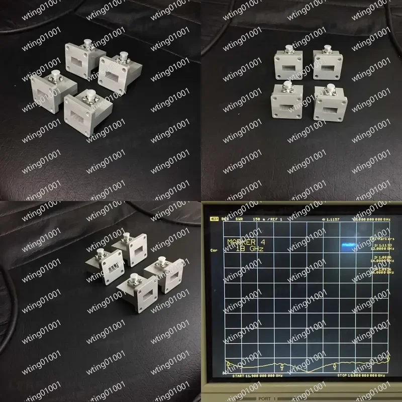 for BJ140 WR62 waveguide to coaxial adapter 11.9-18GHz high frequency transition module low loss precision RF connector