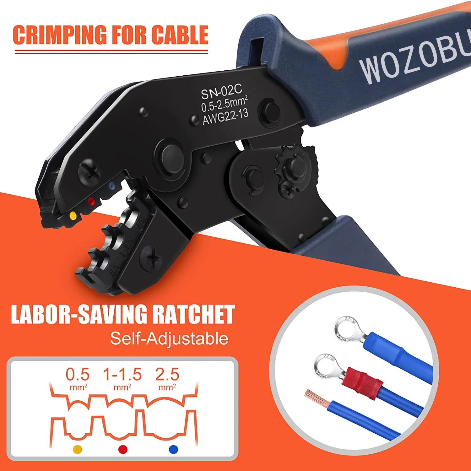 Wire Crimping Tool Kit AWG 22-13,Wire Stripper AWG 24-10,280 PCS Crimp Connectors,120Pcs Heat Shrink Wire Connectors