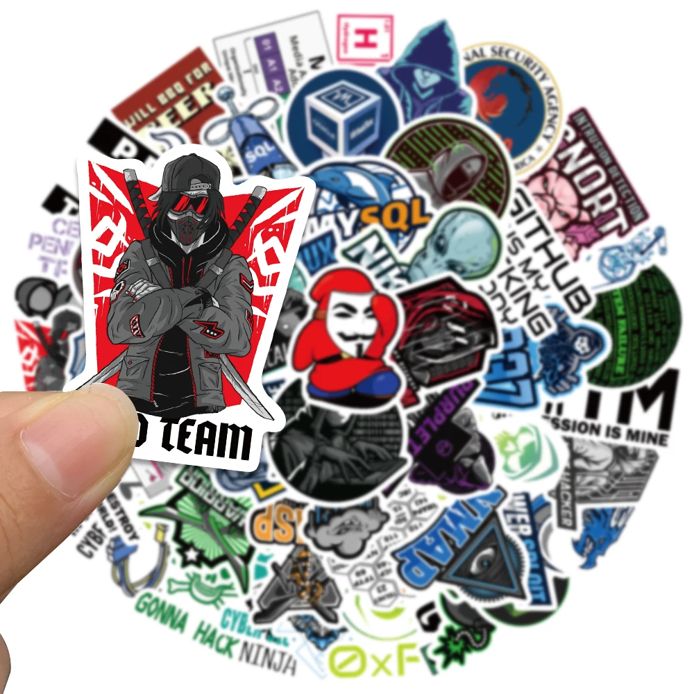 50PCS Hacker Programming Network Cool Stickers for Luggage Skateboard Laptop Motorcycle Toys Helmet Car Sticker