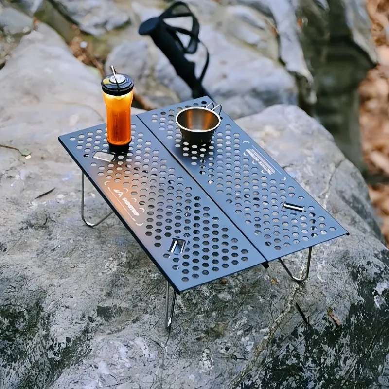 Ultra‑Light Folding Camping Table,6063 Aluminum Alloy Portable MiniDesk,Small Table for Backpacking,Hiking,Picnic,Outdoor Travel