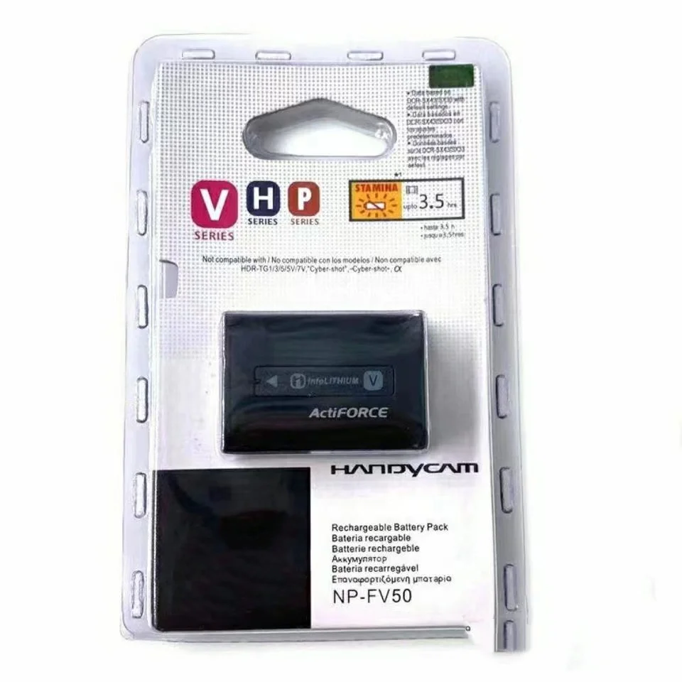 Original NP-FV50 NPFV50 For Sony Battery FV30 FV50 HDR-CX170 HDR-CX300 CX180 CX360 CX700 CX370 PJ30 XR160 BC-TRV Charger