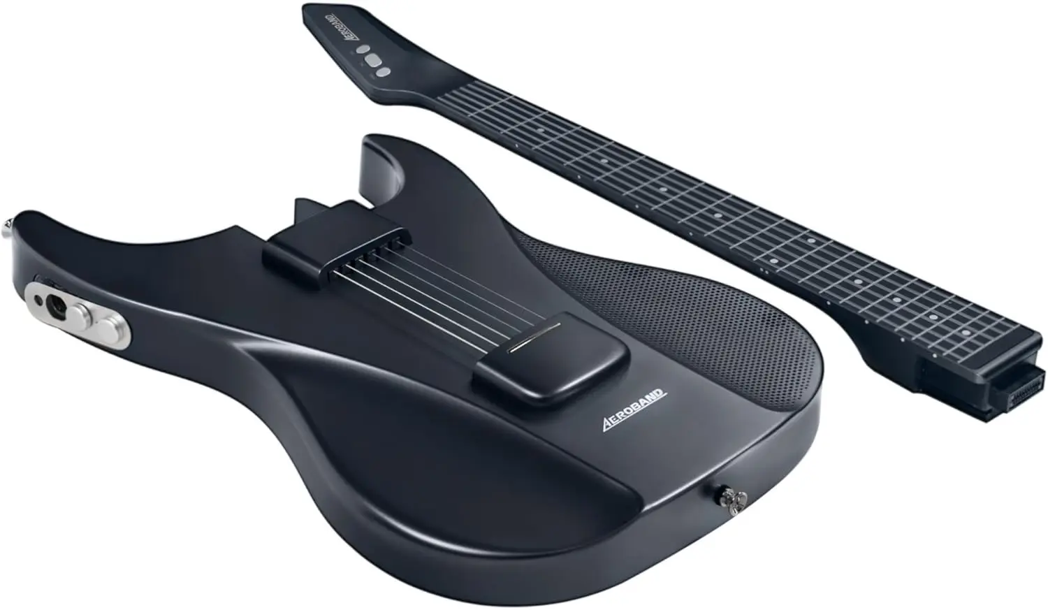 Guitar Smart Guitar With Silicone Strings, Travel Silent Guitar With Detachable Fretboard, Headphone Jack