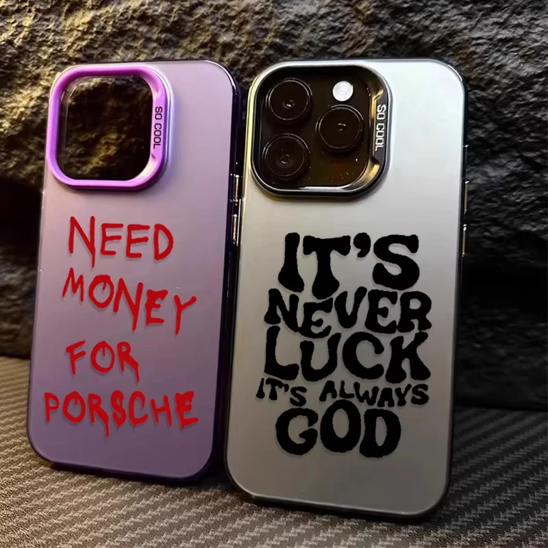 English Letter Aesthetic Phone Case For iPhone 17 Air 16e 16 Pro Max 15 14 Plus 13 12 Mini 11 Pro Shockproof Silicone Back Cover