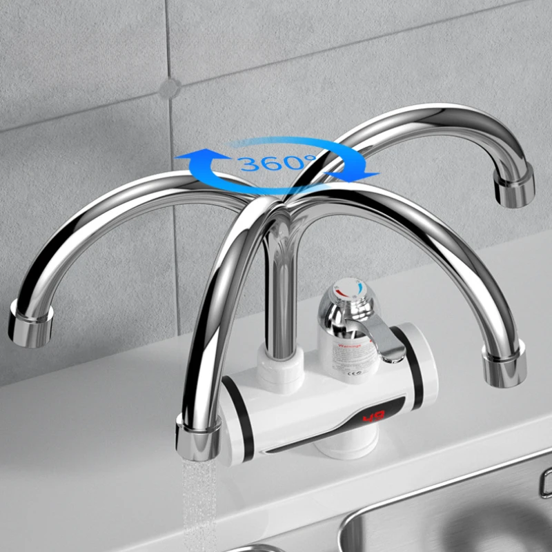 Electric Instant Hot Faucet Home Kitchen Semi-intelligent Wash Dishes Fast Heating Three-second Fast Hot Water Faucet Rotatable