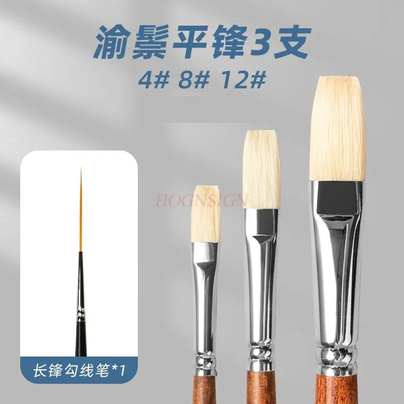 

4 шт., набор ручек для рисования маслом Yuzong, акриловая водная пудра, краска для языка, кисть для рисования, студенческая специальная кисть для рисования для начинающих