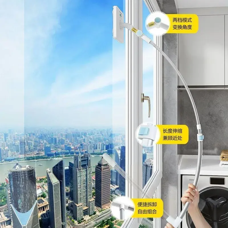 Window Cleaner for Household High-rise Building Windows, with Retractable Double-sided