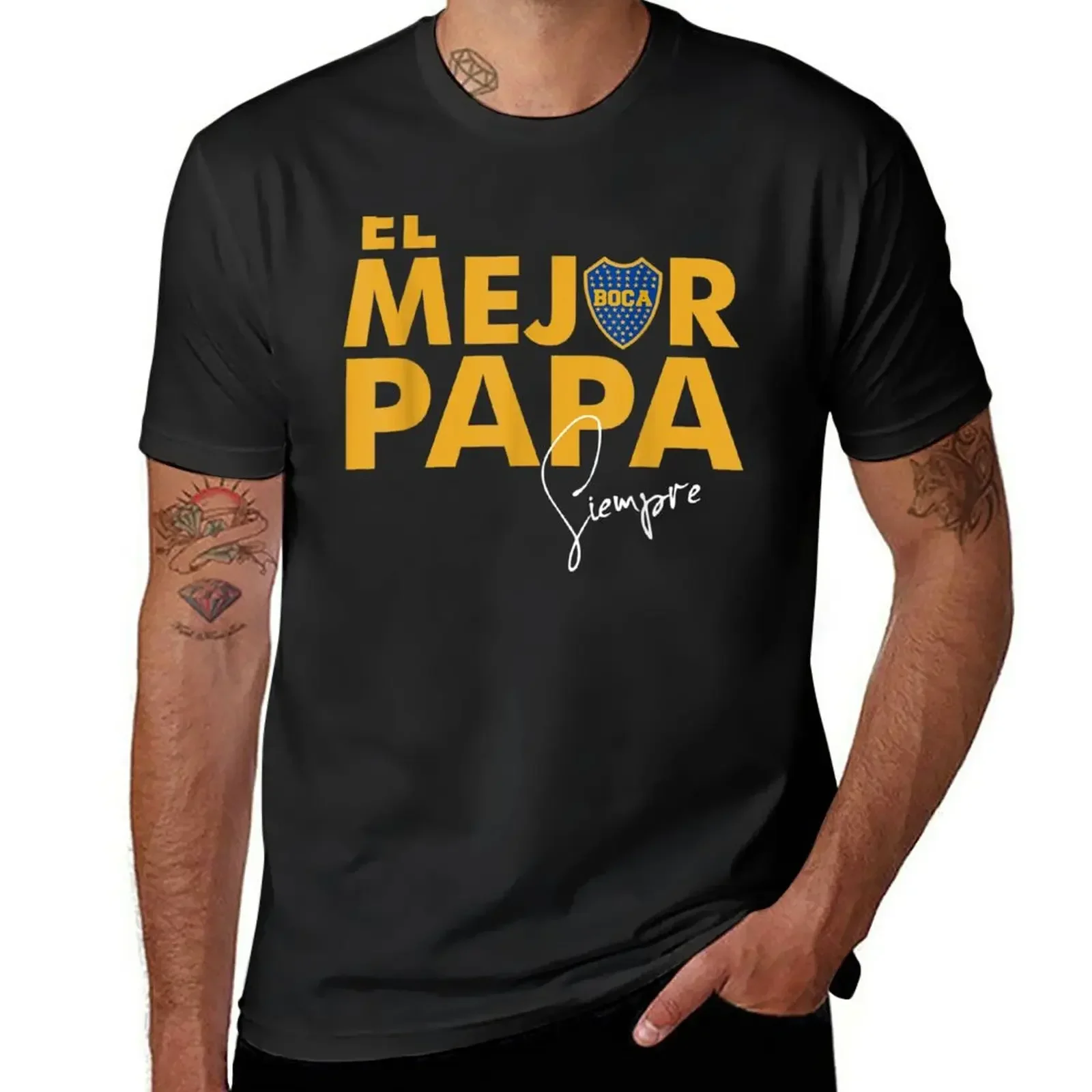 New Club Atletico Boca Juniors El Mejor Papa t-shirt ragazzi magliette personalizzate top vestiti carini vendita calda uomini girocollo